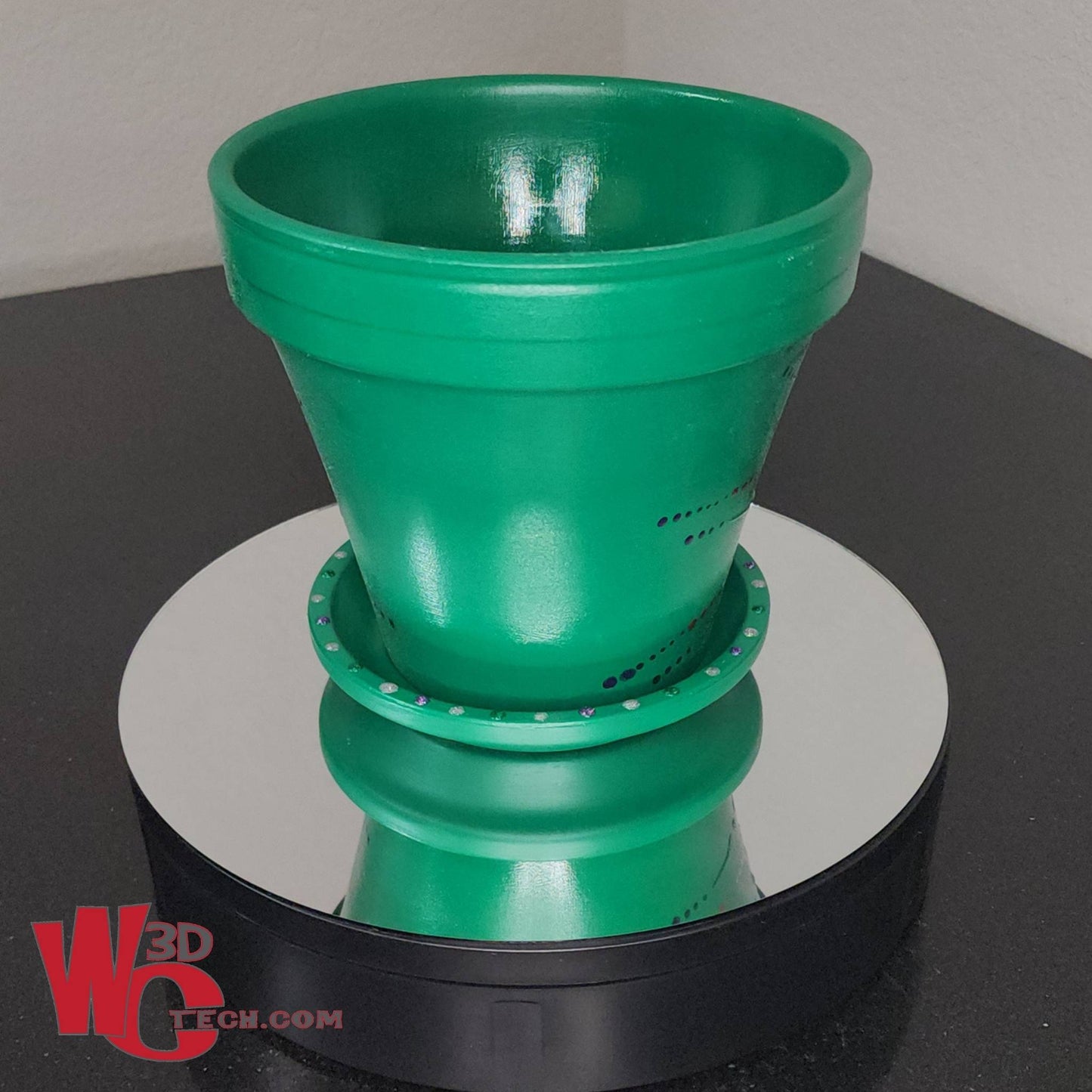 Emerald 8" Hand Painted Mandala Terracotta Flower Pot w/Saucer